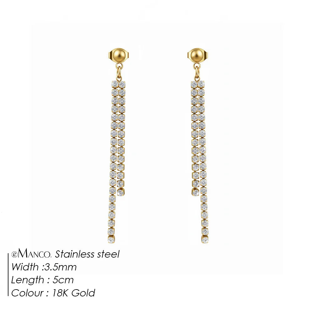 Modern Linear Chain Earrings for Women Elegant Pearl Tassel Dangle Earring Long Threader Earring Statement Party Jewelry Gift