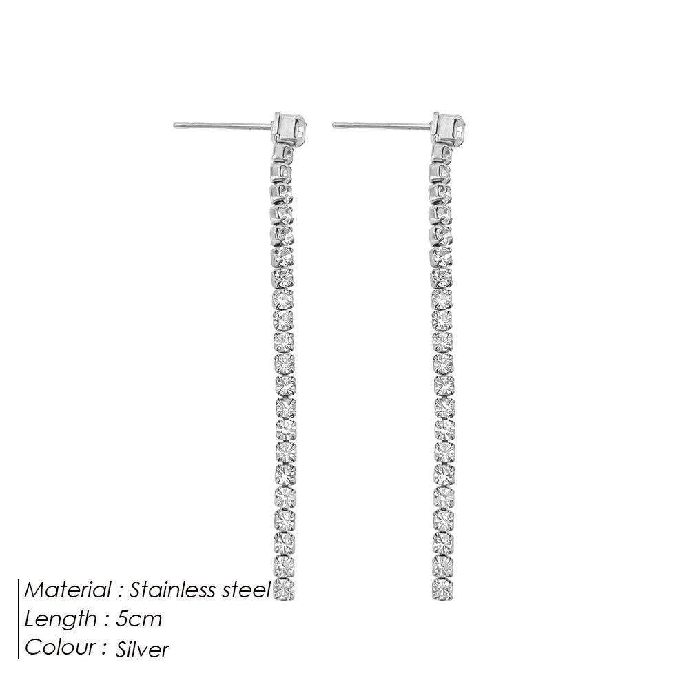 Modern Linear Chain Earrings for Women Elegant Pearl Tassel Dangle Earring Long Threader Earring Statement Party Jewelry Gift