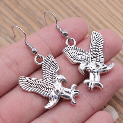 Animal Dangle Earring Vintage Bird Drop Earring Peacock Dove Feather Wing Dangle Drop Earring Fashion Animal Jewelry for Women