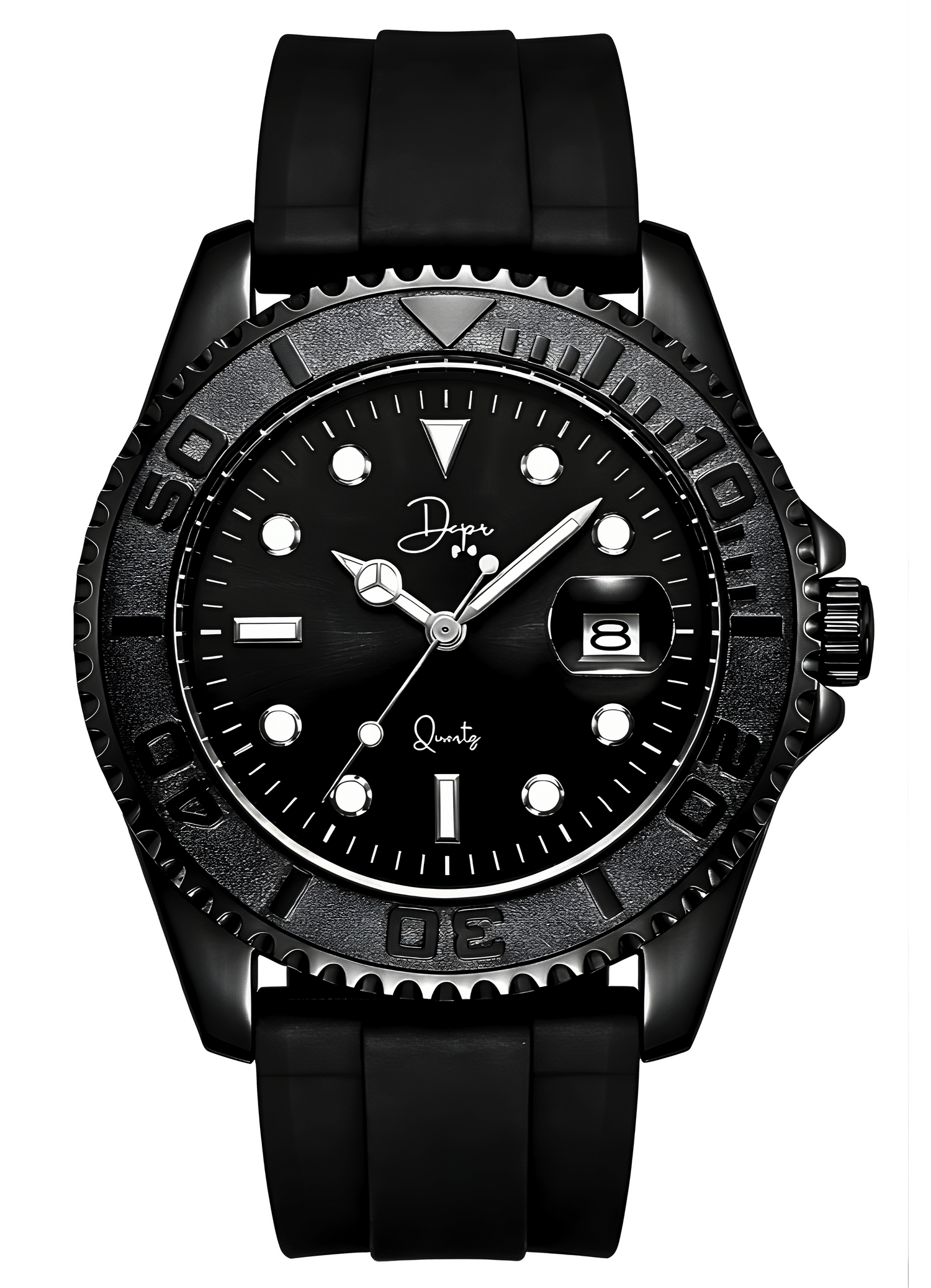 Minimalist Quartz Watch - the Dark Night Black Edition