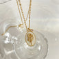 12 Birth Month Flower Birthstone Necklace for Women Charm White Shell Pendant Necklaces Mom Girlfriend Birthday Gift