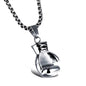 Boxing Gloves Pendant Necklace for Men Gold Color Hip Hop Personality Fitness Exercise Stainless Steel Chain Neck Jewelry Gifts