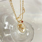 12 Birth Month Flower Birthstone Necklace for Women Charm White Shell Pendant Necklaces Mom Girlfriend Birthday Gift