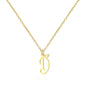 Personalized Heart Initial Necklace — 18K Gold Plated