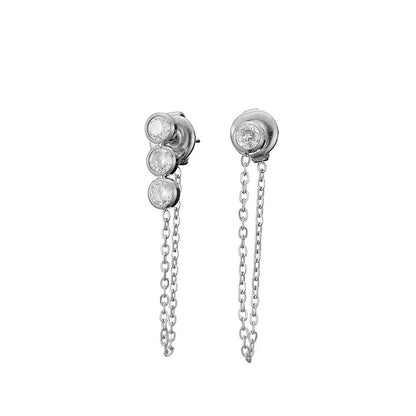 Modern Linear Chain Earrings for Women Elegant Pearl Tassel Dangle Earring Long Threader Earring Statement Party Jewelry Gift