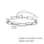 Two Tone Twist Link Paperclip Bracelet for Women, Chunky Stainless Steel Bracelet Adjustable Link, 18K Gold Plated Jewelry