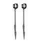 ZS Punk Cross Drop Earrings for Men Woman Stainless Steel Hoop Dangle Cartilage Earrings Gothic Hip Hop Circle round Earring