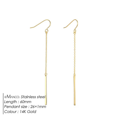 Modern Linear Chain Earrings for Women Elegant Pearl Tassel Dangle Earring Long Threader Earring Statement Party Jewelry Gift