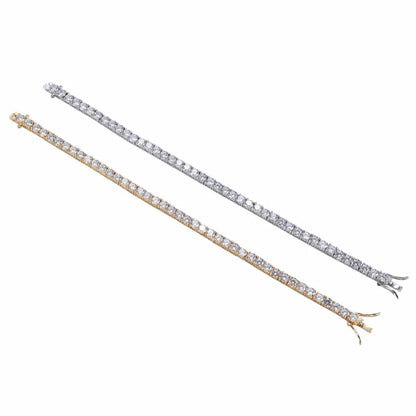 Brass Tennis Bracelet AAA CZ Bling Bling 3Mm 4Mm 5Mm 1 Row Cubic Zirconia Bracelet for Men and Women Iced Out Jewelry BB019