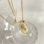 12 Birth Month Flower Birthstone Necklace for Women Charm White Shell Pendant Necklaces Mom Girlfriend Birthday Gift