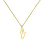 Personalized Heart Initial Necklace — 18K Gold Plated