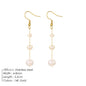 Modern Linear Chain Earrings for Women Elegant Pearl Tassel Dangle Earring Long Threader Earring Statement Party Jewelry Gift