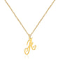 Personalized Heart Initial Necklace — 18K Gold Plated