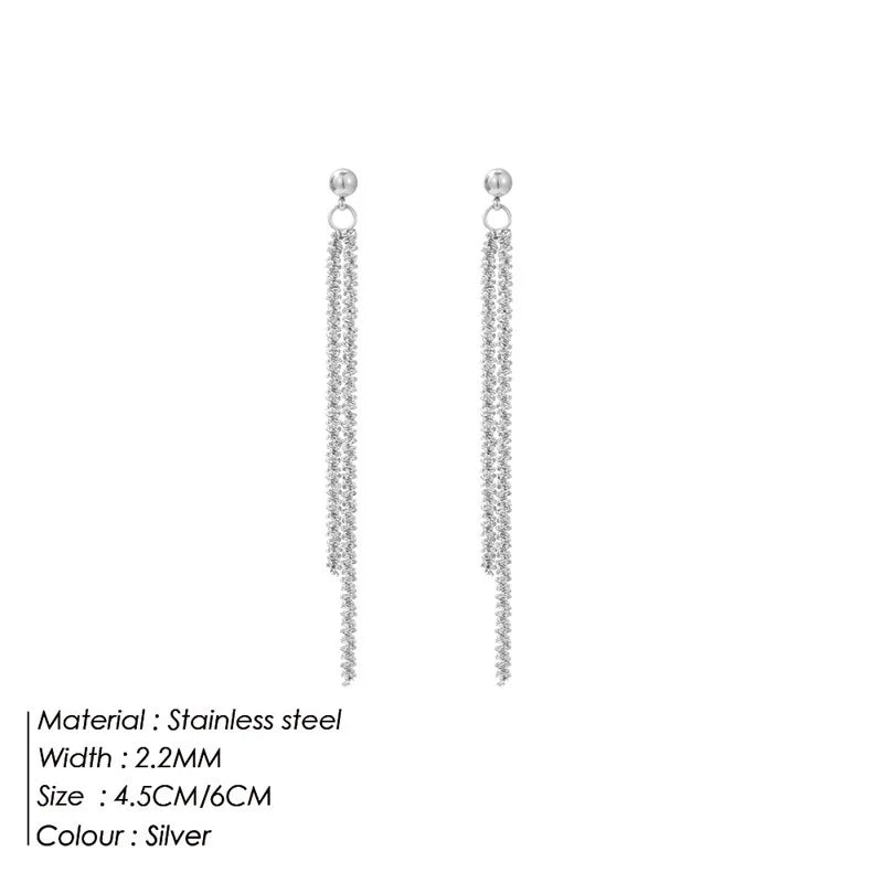 Modern Linear Chain Earrings for Women Elegant Pearl Tassel Dangle Earring Long Threader Earring Statement Party Jewelry Gift