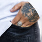 Mens Ring Large Lion Gold Ring - Animal Ring - Signet Ring Men - 18K Gold Signet Ring - Gold Rings for Men - Gold Rings Jewelry Gift Him