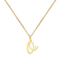 Personalized Heart Initial Necklace — 18K Gold Plated