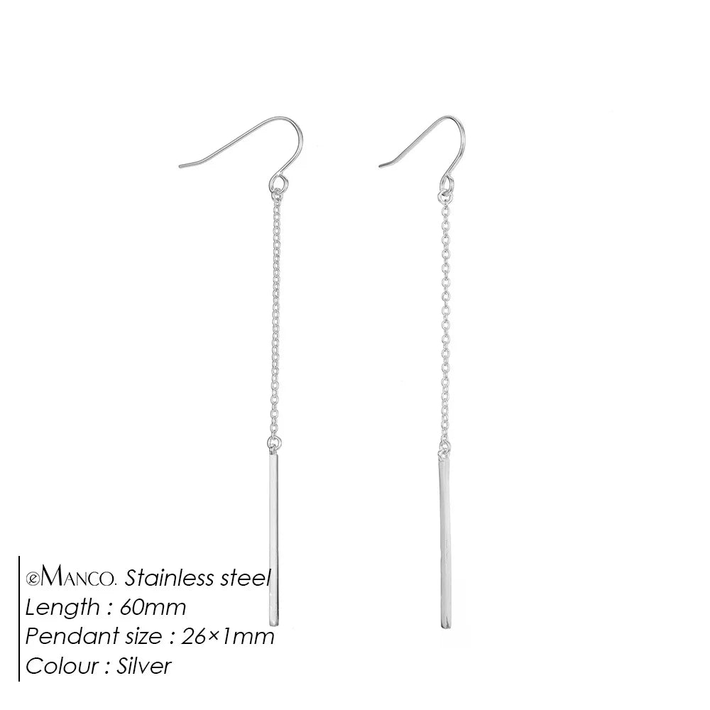 Modern Linear Chain Earrings for Women Elegant Pearl Tassel Dangle Earring Long Threader Earring Statement Party Jewelry Gift