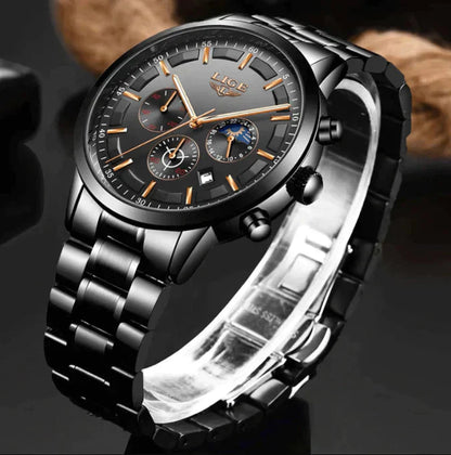 Draven - Mens Military Steel Watch Scratch Resistant Waterproof