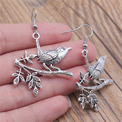 Animal Dangle Earring Vintage Bird Drop Earring Peacock Dove Feather Wing Dangle Drop Earring Fashion Animal Jewelry for Women