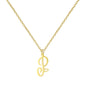 Personalized Heart Initial Necklace — 18K Gold Plated