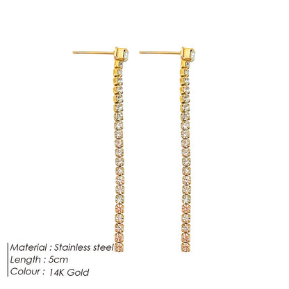 Modern Linear Chain Earrings for Women Elegant Pearl Tassel Dangle Earring Long Threader Earring Statement Party Jewelry Gift