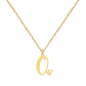 Personalized Heart Initial Necklace — 18K Gold Plated
