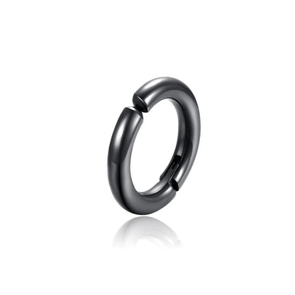 Clip on Hoop Earrings for Men Stainless Steel Fake Piercing Dangle Earring with Cross Feather Mens Clip on Huggie Hoop Earrings