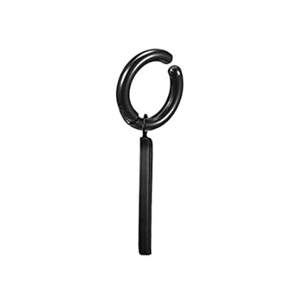 Clip on Hoop Earrings for Men Stainless Steel Fake Piercing Dangle Earring with Cross Feather Mens Clip on Huggie Hoop Earrings