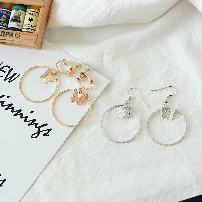 Ear Cuff Clip on Earrings without Piercing for Women Butterfly Earings Fashion Jewelry 2018 Earring Cuffs No Pierced
