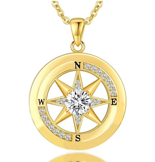 Compass Necklace, Compass Jewelry Women Wedding Anniversary