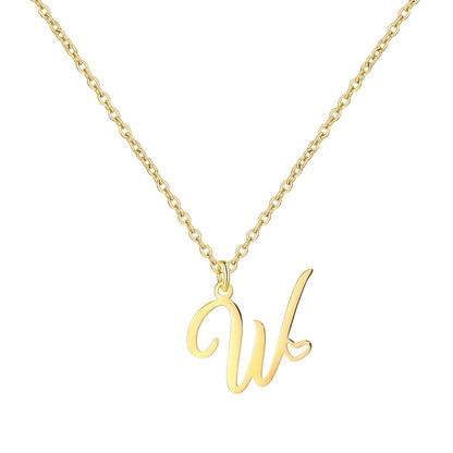 Personalized Heart Initial Necklace — 18K Gold Plated