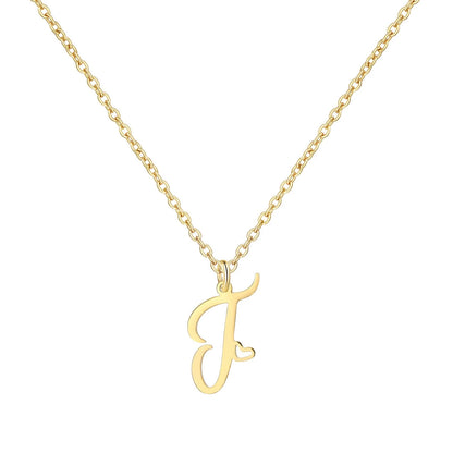 Personalized Heart Initial Necklace — 18K Gold Plated