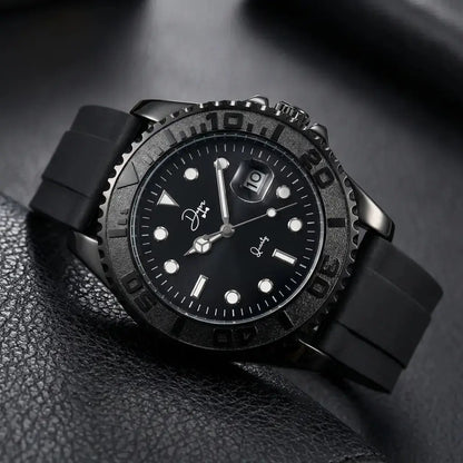 Minimalist Quartz Watch - the Dark Night Black Edition