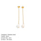 Modern Linear Chain Earrings for Women Elegant Pearl Tassel Dangle Earring Long Threader Earring Statement Party Jewelry Gift