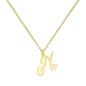 Personalized Heart Initial Necklace — 18K Gold Plated