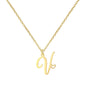 Personalized Heart Initial Necklace — 18K Gold Plated