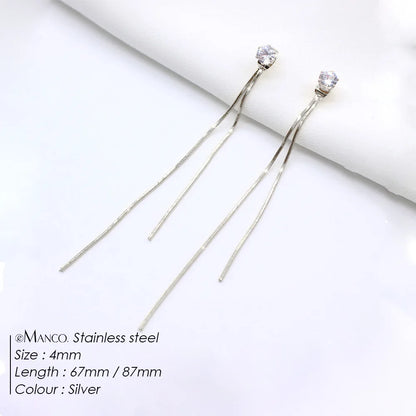 Modern Linear Chain Earrings for Women Elegant Pearl Tassel Dangle Earring Long Threader Earring Statement Party Jewelry Gift