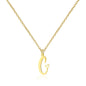 Personalized Heart Initial Necklace — 18K Gold Plated
