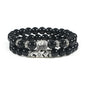2Pcs/Set Buddha Head Bracelet for Women Men Natural Tiger Eye Lava Stone Yoga Beads Distance Bracelets Charm Couple Jewelry Gift